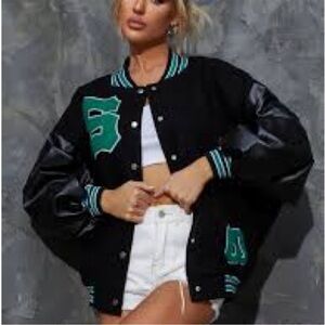 Black and Green Varsity Jacket